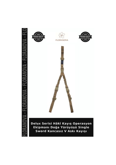 Delux Serisi Hâkî Kayış Operasyon Ekipmanı Doğa Yürüyüşü Single Sword Kancasız V Askı Kayışı