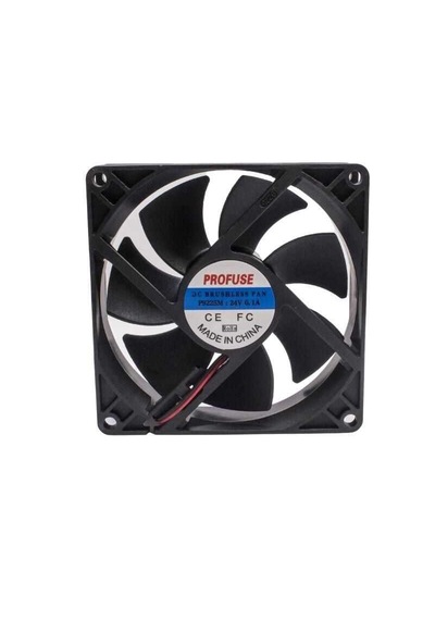 92x92x25mm 24 Volt 0.1 Amper Dc Fan 2 Kablo Çıkışlı 9cm Soğutucu