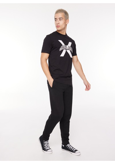 John Richmond Bisiklet Yaka Siyah Erkek T-shirt Uma23007ts