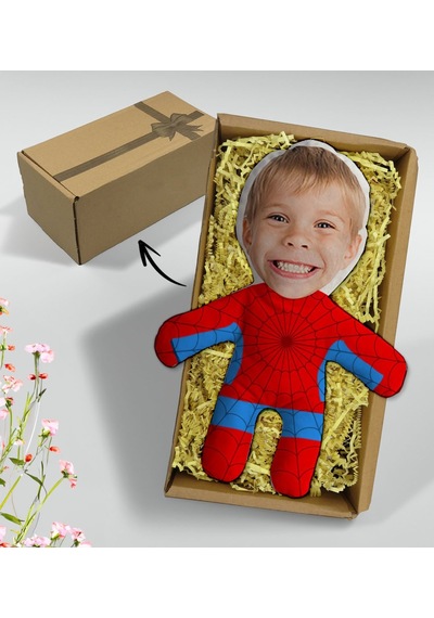 Bk Gift Hediye Kutusunda Kişiye Özel Fotoğraflı Süper Kahraman Tasarımlı Bebek Yastık-8, Arkadaşa Hediye, Sevgiliye Hediye, Doğum Günü Hediyesi Kobitm