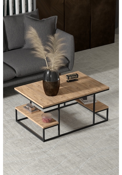 Deluxe Raflı Orta Sehpa Çam 90x60 Diğer