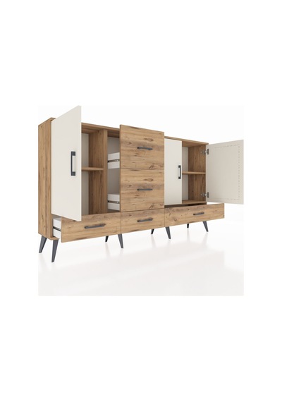 Arges Konsol 4 Raflı 5 Çekmeceli 3 Kapaklı 176x30x99 Çam-aytaşı/çam Aytası/atlas Çam - Atlas Çam Arges Konsol 4 Raflı 5 Çekmeceli 3 Kapaklı 176x30x99 Çam-aytaşı/çam Aytası/atlas Çam - Atlas Çam
