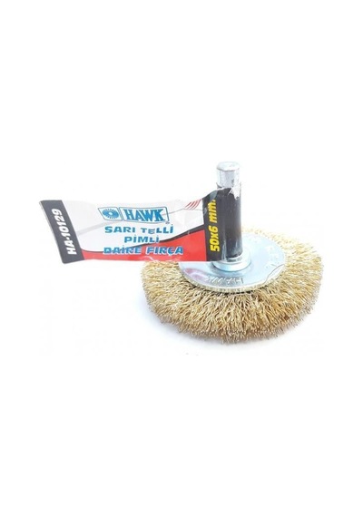 Ha10129 Pimli Sarı Tel Daire Fırça 50x6 Mm