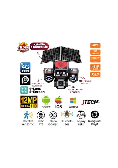 Avenır Av-s446 3mp+3mp+3mp+3mp 12mp Aov E-sim 4g Solar 4 Kameralı 3 Ptz Akıllı Kamera Avenır Av-s446 3mp+3mp+3mp+3mp 12mp Aov E-sim 4g Solar 4 Kameralı 3 Ptz Akıllı Kamera