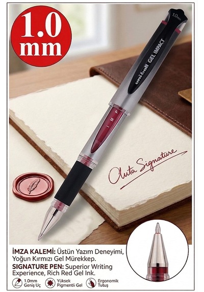 İmza Kalemi 1 Adet Uniball Jetstream 1.0 Mm Roller Pilot Kalem Sx-210 Hızlı Yazı Kalemi Roller Uçlu Likit Mürekkepli Kırmızı