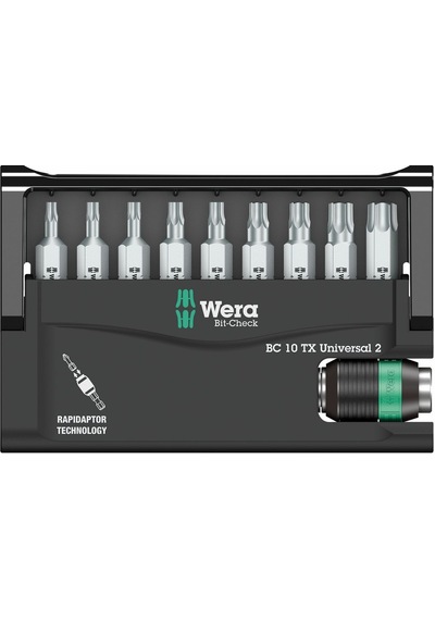 Wera Bit-Check 10 Torx Universal 2 Bits Seti 05057115001