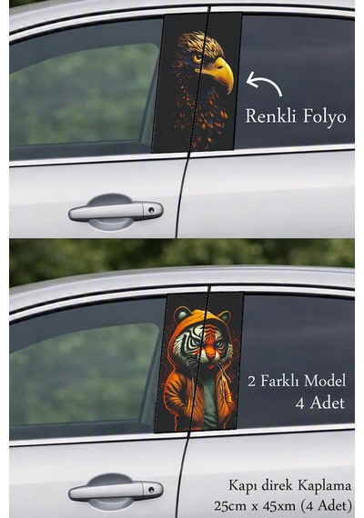Klasik Ve Şık Kapı Direk Folyo Sticker Etiket