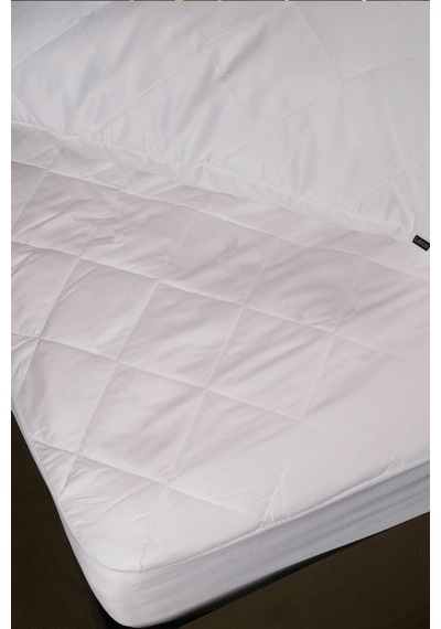 Quito Serisi Tek Kişilik Kapitone Sıvıgeçirmez Yatak Koruyucu Fitted Alez 90x190+25cm Beyaz