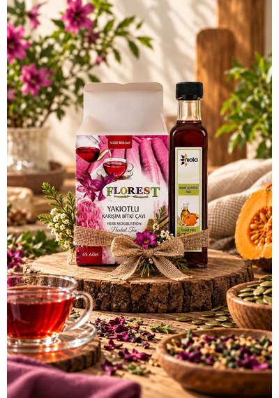 Yakıotlu Karışım Bitki Çayı 90 G + Niola Soğuk Sıkım Kabak Çekirdeği Yağı 250 Ml Set - 926907688