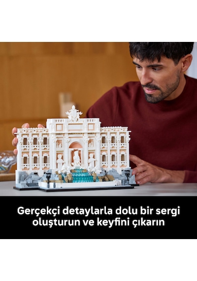 LEGO® Architecture Trevi Çeşmesi 21062 - Yetişkinler için Koleksiyonluk Seyahat Hatırası Yapım Seti (1880 Parça)