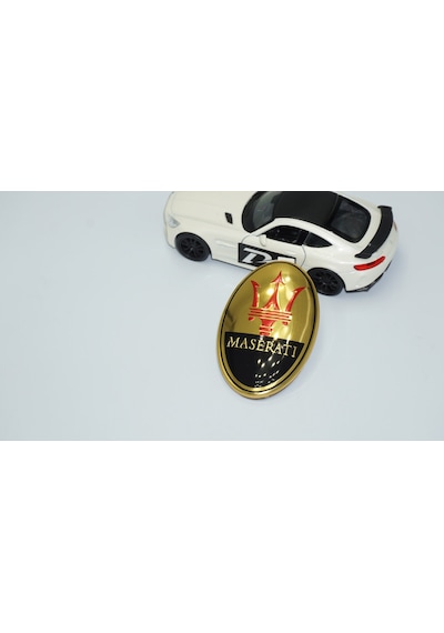 Dk Tuning Ön Kaput Gold Mavi Vidalı Logo Arma Maserati İle Uyumlu