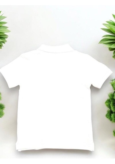 Carinos Erkek Çocuk Basic Yaka Detaylı T-shirt-14557 Beyaz