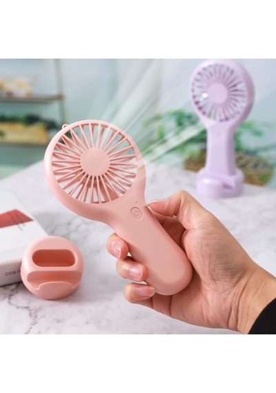 Dd5002 Telefon Standlı 3 Kademeli Mini Vantilatör Portatif Soğutucu Fan El Fanı Beyaz Diğer