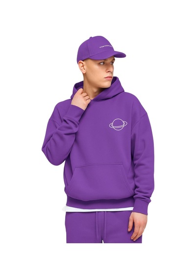 Satürn Unisex Kapüşonlu Sweat Mor