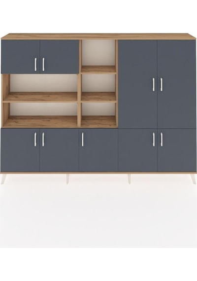 Arges Dolap 14 Raflı 9 Kapaklı 220x30x163 Çam-antrasit/çam Antrasıt/atlas Çam - Atlas Çam Arges Dolap 14 Raflı 9 Kapaklı 220x30x163 Çam-antrasit/çam Antrasıt/atlas Çam - Atlas Çam