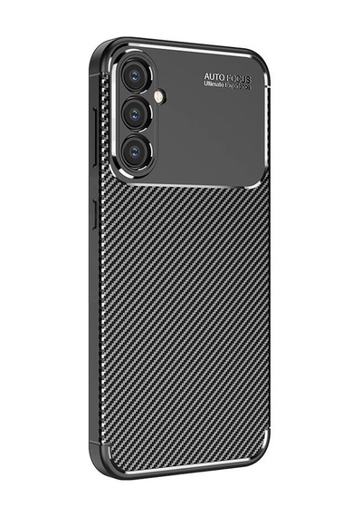 Galaxy Uyumlu S24 Kılıf Karbon Görünümlü Silikon Kamera Korumalı Üstün Koruma Pazarplus Siyah