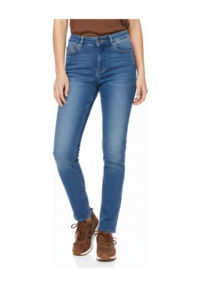 Brg Jeans Kadın Jean Pantolon Yüksek Bel B-1245 Mavi
