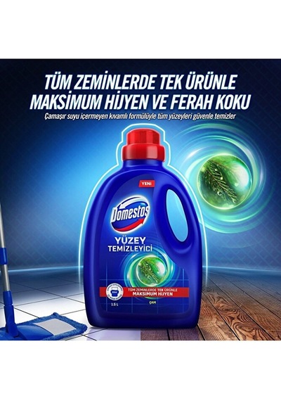 Domestos Yüzey Temizleyici Çam 1500 Ml + Domestos Dağ Esintisi Ça Diğer