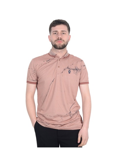 Cengiz İnler Baskı Desenli Erkek Polo Yaka  T-shirt