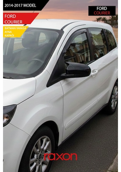 Ford Courıer 2014-2017 Batman & Yarasa Ayna Kapağı Parlak Piano Black Sport