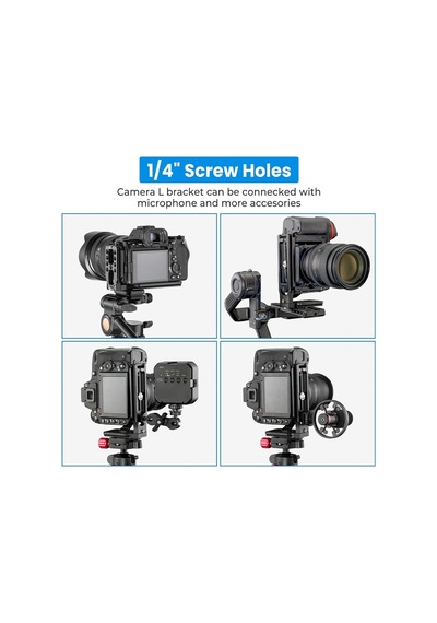 Quick Release L Plate Aynasız Ve Dslr Makineleri Dikey Kadraj Bağlama Adaptörü