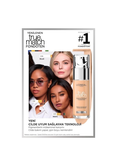 L'Oréal Paris True Match Bakım Yapan Fondöten - 1.5n Nötr Alt Ton & Mini Paradise Maskara 4.7 Ml pkttmbybnnmpm-9943