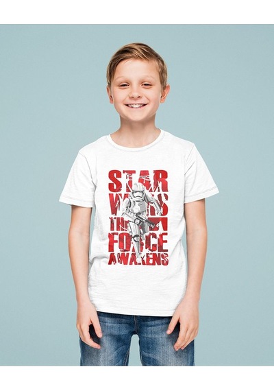 Sevbano Tasarım Star Wars Yıldız Savaşları Baskılı Unisex Çizgi Film Çocu Beyaz