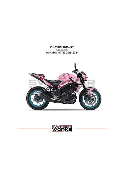 Yamaha Mt25 2019-2024 Kaplama Sticker Sakura Motor Kaplama Modeli Hazır Kit Yüksek Kalite