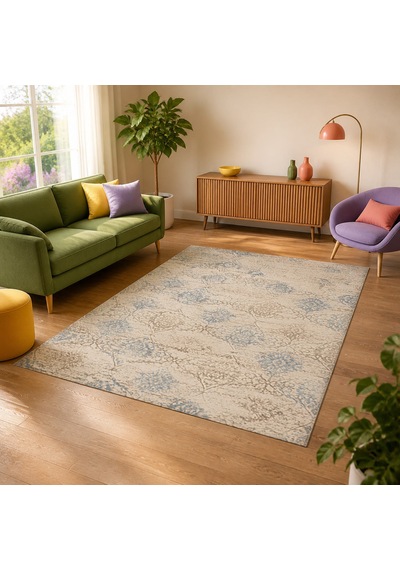 Kartela Halı Liva Halı Jüt Taban Dokuma Halı Bej - 180 X 270 Cm