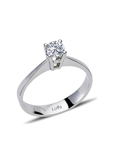 Lova F Renk 0,35 Karat Pırlanta Tektaş Yüzük - Hrd - 1050144