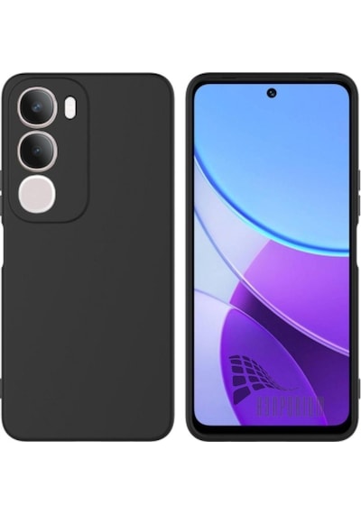 Vivo Y19S Uyumlu Silikon Kılıf - Kamera Korumalı Esnek Pastel Renk Kapak - Siyah
