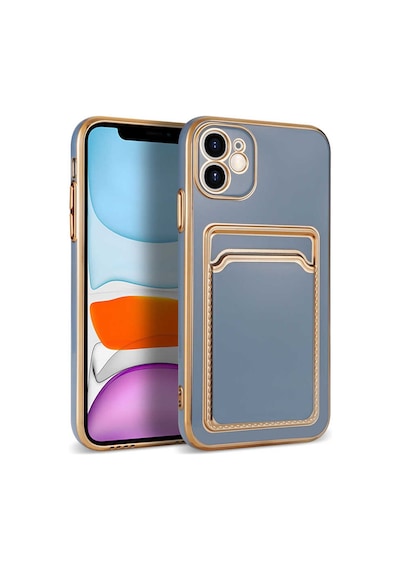 Zore İphone 11 Uyumlu Ogaa Bark Kartlıklı Kılıf-mavi