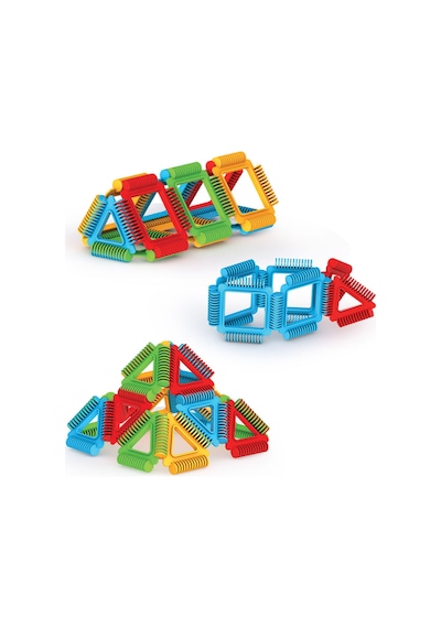 Eğitici Geometrik Yapı Blokları 64 Parça Zeka Geliştirici Puzzle Tak Çıkar Oyuncak 3+ Yaş