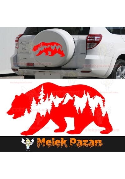 Ayı Doğa Manzara Off Road Oto Sticker