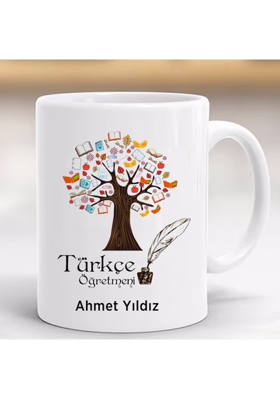 Öğretmenler Günü Hediye Kupa Türkçe Öğretmeni 2 Kişiye Özel
