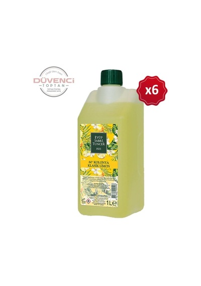 Eyüp Sabri Tuncer Klasik Limon Kolonyası Yedek Şişe 1 Litre X 6 Adet