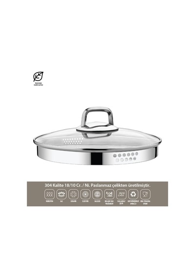 Tr Diamond Strainer 8 Parça Süzgeçli Cam Kapaklı Çelik Tencere Seti Genel