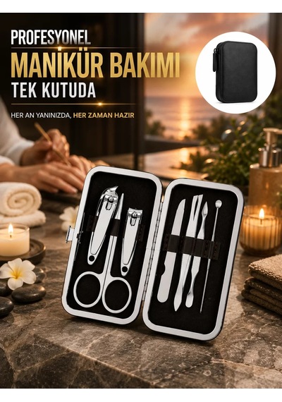 Evde Profesyonel Tırnak Bakımı İçin 7 Parça Premium Bakım Seti 33988647