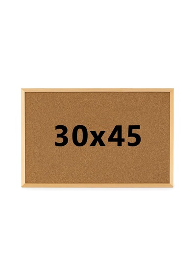 Doğal Ahşap Çerçeveli Mntar Pano 30x45 Ofis & Ev Tipi Mantar Pano Diğer