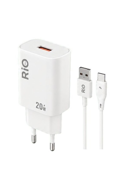 Flayse Usb-c Kablosu Ve 20w Hızlı Şarj Adaptörü Qualcomm Qc3.0 3.4a Rio Tech