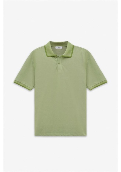 Süvari Su Yeşili Regular Düz Baskısız Pike Polo Yaka Tişört Sts1014000007-y01