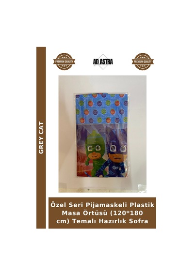 Özel Seri Pijamaskeli Plastik Masa Örtüsü 120 180 Cm Temalı Hazırlık Sofra Çok Renkli