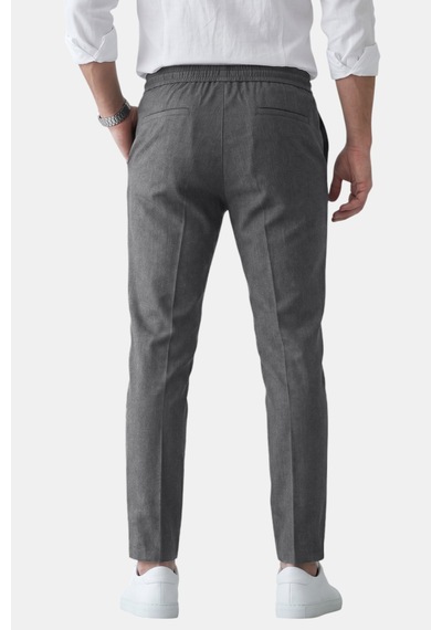 Deepsea Antrasit Slim Fit Beli Lastikli İpli Likralı Soft Touch Erkek Spor Pantolon 2601746