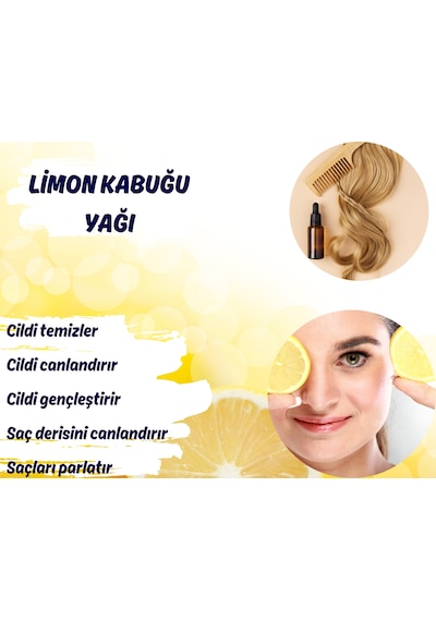 Limon Kabuğu Uçucu Yağı 10 Ml %100 Saf, Ferahlatıcı Ve Canlandırıcı Etki 10 ML