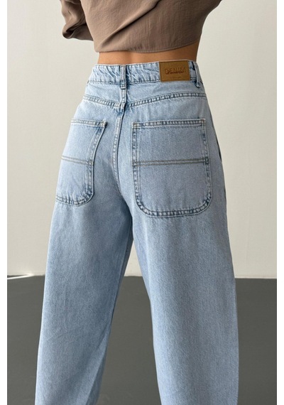 Lacarino 7587 Skater Fıt Kadın Jean Pantolon Lıght Blue