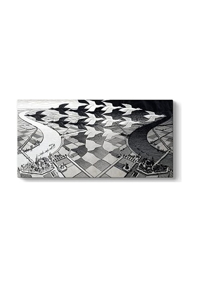 Mc Escher - Gece Ve Gündüz Tablosu 160 X 80