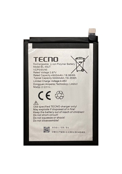 Tecno Camon 18p Batarya Pil  Batarya