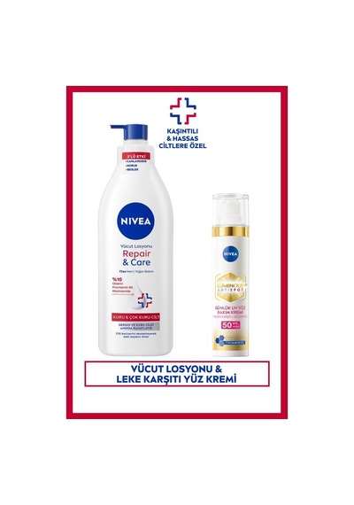 Repair&care Nemlendirici Vücut Losyonu 400ml Ve Spf50 Luminous630 Leke Karşıtı Gündüz Yüz Kremi 40ml
