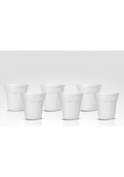 Bialetti Y0tz502 6 Espresso Bardağı, Porselen, Beyaz, 23,7 X 14 X 7 Cm, 6 Parça Sku: Smg8690010240736 Açık-ahşap