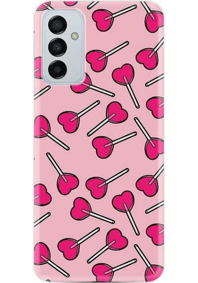 Samsung Uyumlu Galaxy A04S Kilif Resimli Silikon Heart Lollipop 1414 556613221